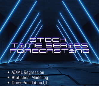 Stock Time Series Forecasting (graphic design template via Canva)