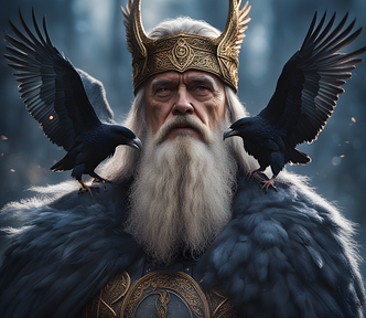 Odin — Chief God in Nordic Myhtology. (Photo made with Freepik. Courtesy of: Peter Deleuran).