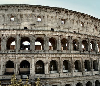 Outside view of the Colosseum in Rome