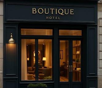 The Facade of a Urban Boutique Hotel