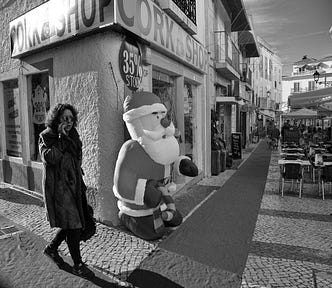 Woman walking down the street