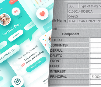 Modern UI on the left and oldschool windows UI on the right