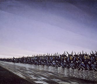 Column on the March, 1915 By Christopher Richard W Nevinson (d. 1946)