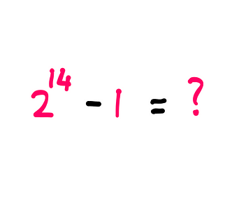 How to solve this fun math problem? 2¹⁴ - 1 = ?