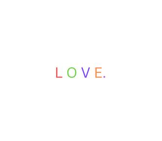 The image with the word “Love”. Letter L is in red color. Letter O is in green color. Letter V is in blue color. Letter E is in orange color.