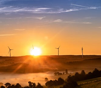 turbines and sun