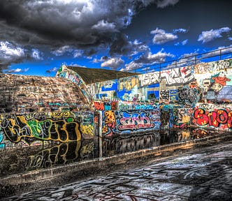 graffiti painted on walls