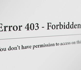 Cyber security, 403 Forbidden
