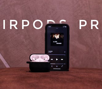 AirPods Pro with iPhone 11.