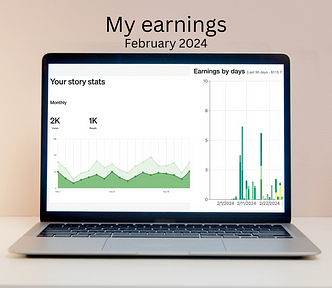 Earning with Medium Partner Program for ProgrammerGirl in Feb 2024