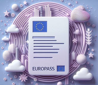 A 3D version of an Europass CV