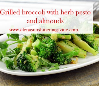 Grilled-broccoli-with-herb-pesto-and-almonds