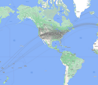 Propagation map of the world