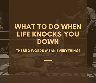 What to Do When Life Knocks You Down