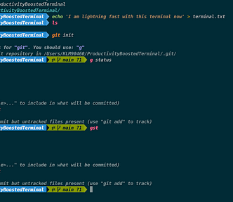 Productivity Boosted Terminal