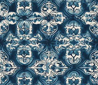 Portuguese blue tiles pattern