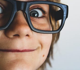 Boy with eyeglasses