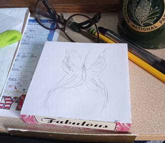 A quick sketch of a butterfly by the author Pauline E
