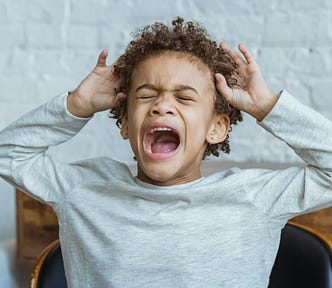 A 6 year old having a pang of anxiety.