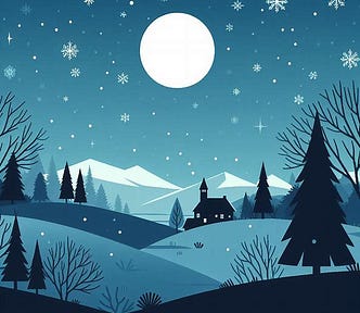 Image of Winter Scene in silhouette to illustrate post