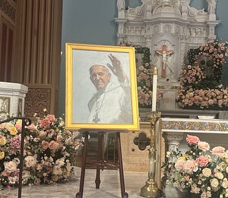 Mass at Saint Monica Church for Pope Francis.
