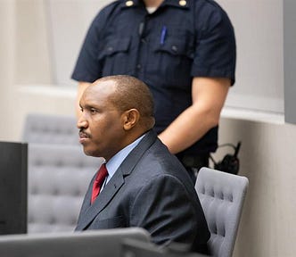 Bosco Ntaganda during the delivery of the sentence in Courtroom 1 of the International Criminal Court on 7 November 2019