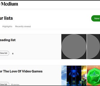 A screenshot of the new Lists page that creators can use to create and manage lists.