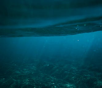 Layers of color beneath the sea
