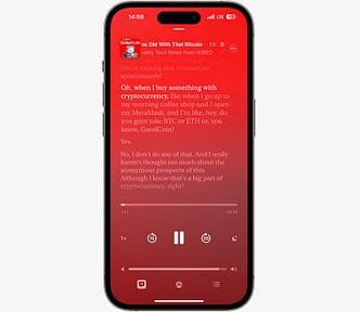 Podcasts transcript in iOS 17.4