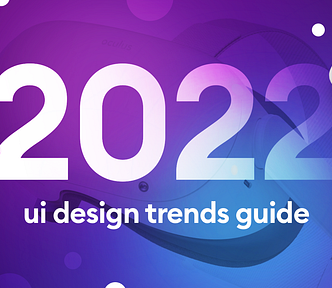 Header image for the article with “2022" number representing the upcoming year, Oculus headset, user avatars and icons