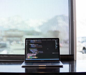 Laptop on a desk