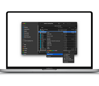 macos display featuring finder.