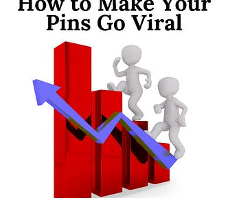 graphic of Pinterest pins going viral with model people going up a graph