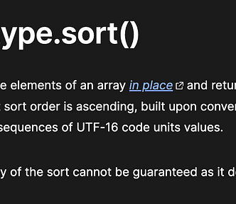 Explanation of Javascript build-in sort() from MDN