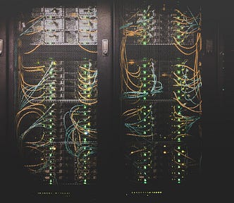 a rack of servers