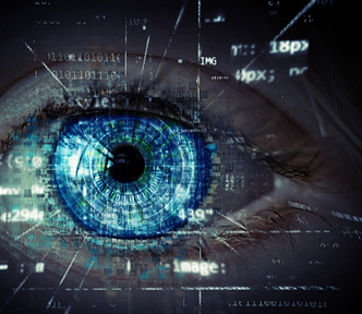 Close up of an eye with floating numbers — The Cancer Treatment That Gives You Night Vision