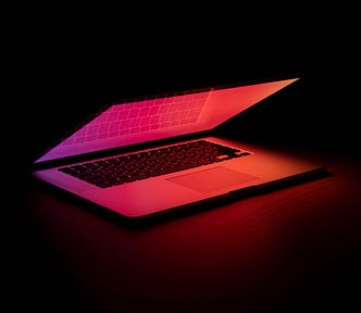 Macbook, programming, VSCode, laptop, glowing, apple