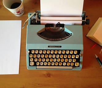 A depiction of Bradbury’s desk