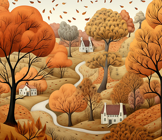 20 Breathtaking Midjourney Color Prompts for Autumn Design🍁 Autumn Woods