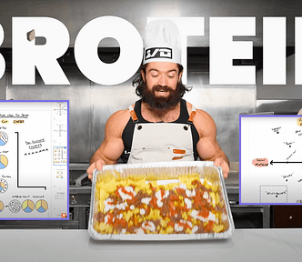 Alex Hormozi displaying his “Brotein nachos”.