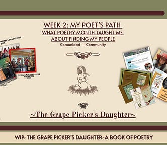 images of the writer sharing her work and reading