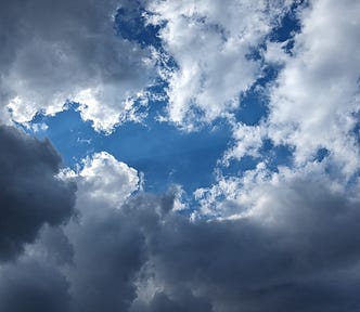 Clouds representing daydreams.