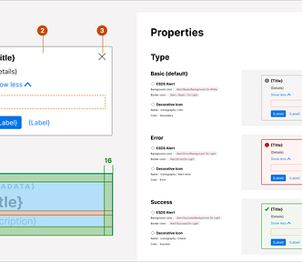 Masthead image depicting annotated component anatomy, properties and spacing redlines