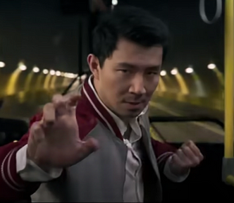 Screen shot of the lead character from the Shang Chi movie