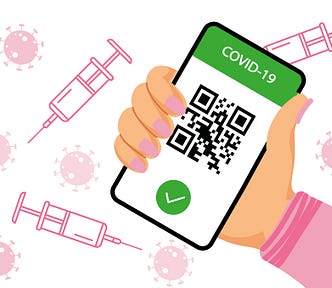 COVID-19 vaccine appointment image on mobile phone