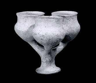 Tripartite vase