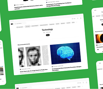 Cover overview image with screenshots of the newly launched topic pages across Medium for the web and apps.