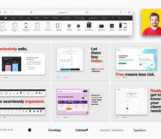 Different brand featured in different ways they remove marketing funnel friction. Some of the brands include Apple, Curology, Linktree, Warby Parker, and Typeform.