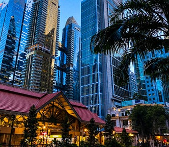 Lau Pa Sat Hawker Center, downtown Singapore. Photograph by the author.
