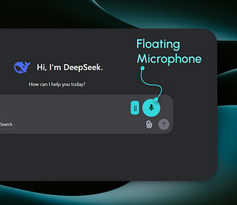 DeepSeek | Speak instead of typing your prompts for better context